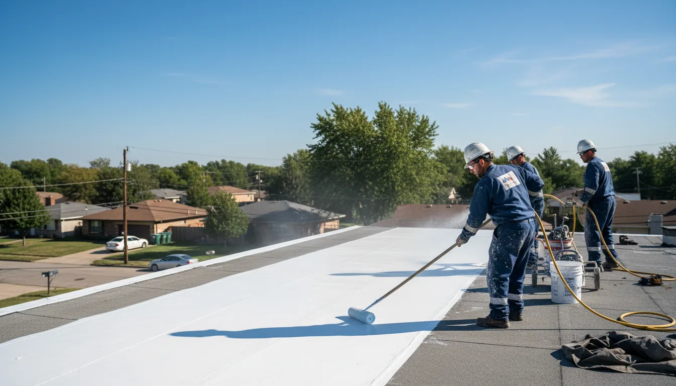 Commercial roof coating in Saluda, NC near me